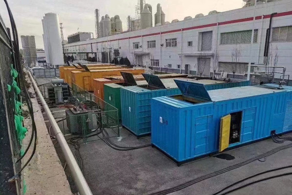独山子发电机租赁施工现场